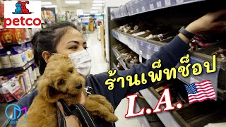 ร้าน Pet Shop รวมอุปกรณ์ อาหารสัตว์เจ้าใหญ่ในอเมริกา ดอลล่าหาหมอครั้งแรก!  #มอสลา Petco in LA 2022