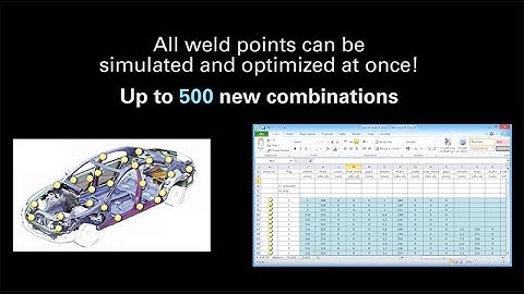 Weld optimization for many welds at the same time – made easy!