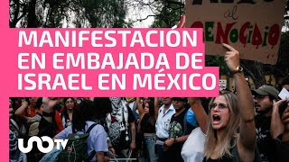 Se manifiestan contra la guerra frente a embajada de Israel en México