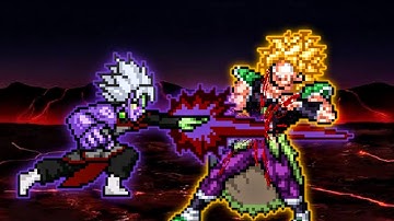 Fused Zamasu V2 (all form) (New) VS Broly DBS in Jump Force Mugen