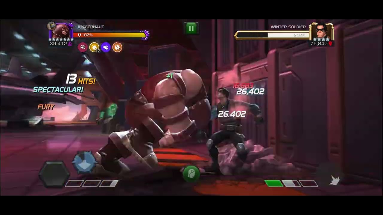 Sig 71 Rank 4 7* Juggernaut cheesing winter soldier. Realm of Legends 