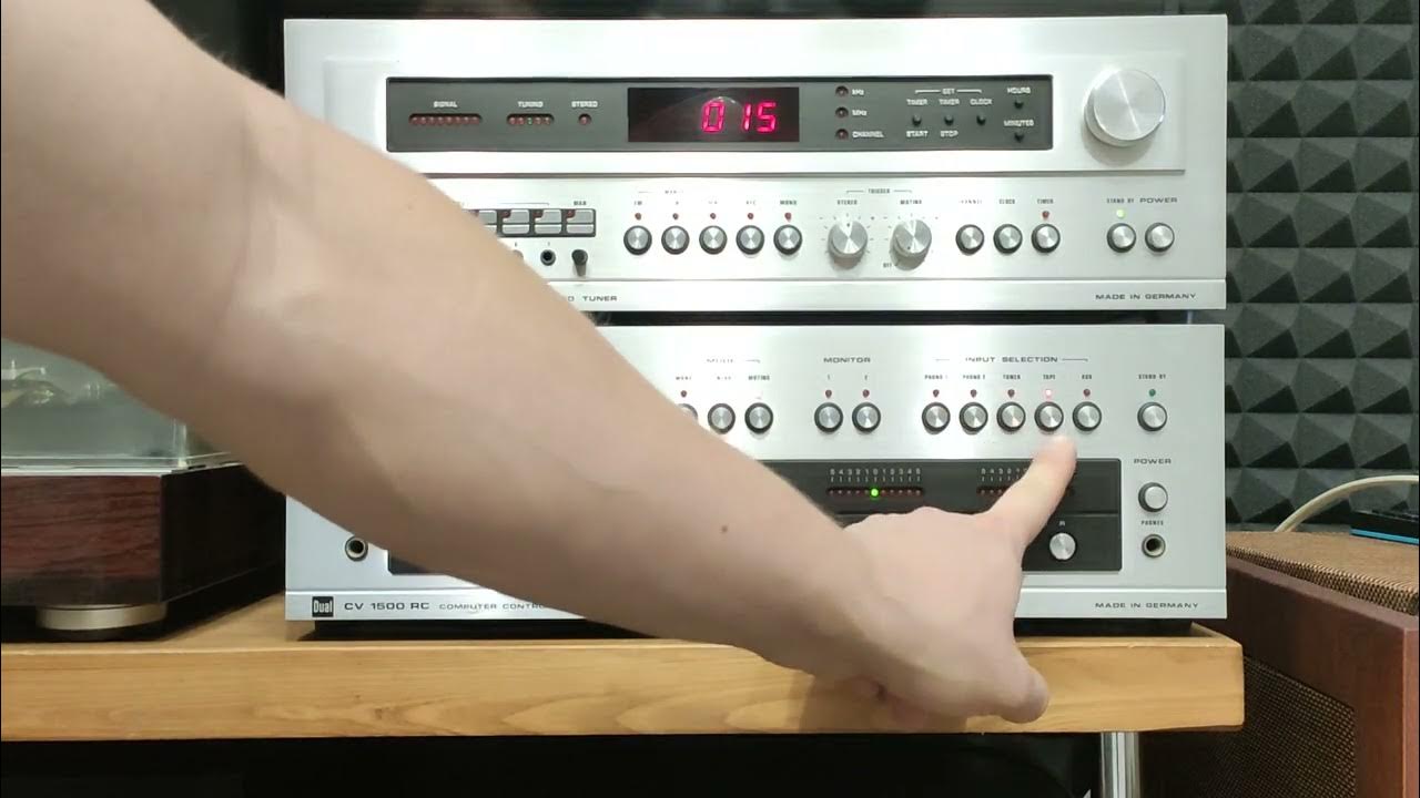 Dual CV-1500 RC усилитель Германия, Dual CT-1540 RC тюнер, обзор. - YouTube