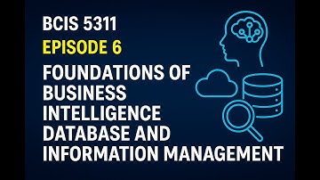 Episode 6-Foundations of Business Intelligence—Databases, Big Data & Analytics | BCIS 5311 MIS