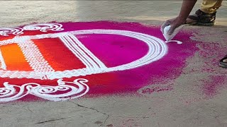 very easy Rangoli design