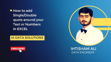 Add quotes around text or values in Excel | Excel Tips