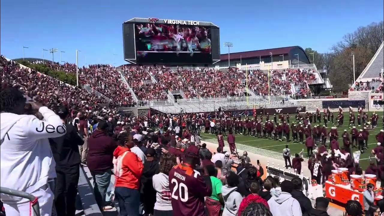 Enter sandman Virginia Tech spring Game YouTube