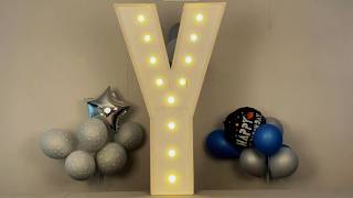 4FT Marquee Light Up Letter Y Instruction