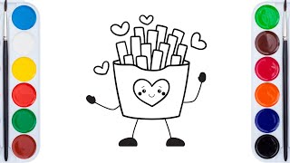 How to draw and color Chips for kids