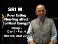 Sri M - Does Eating Non-Veg affect Spiritual Energy? Q&A(2) Public Satsang-Part 4, Milpitas USA 2019