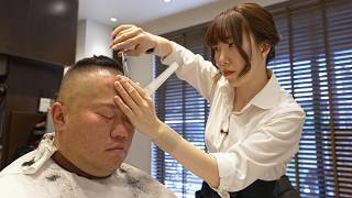 💈(ASMR) Short Soft Mohawk by Champion Japanese Lady Barber at Historic Tokyo Barbershop (Est. 1947) screenshot 4
