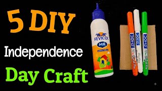 5 Easy Independence Day Craft Ideas Independence Day Decoration Independence Day Batch Making