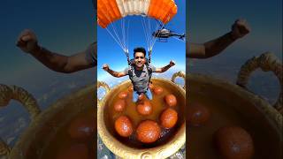 pairashoot se land kaise kare 🤔 #pairashut #sky #landscape #land #gulabjamun