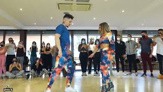 Simone y Danila Bachata New Style - Fabbio X Omar Montes X Lennis Rodriguez - DIABLITA REMIX| Madrid