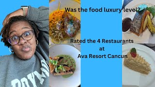 Was this Luxury level food?  I rated each restaurant at Ava  Resort Cancun #travel  #food  #mexico