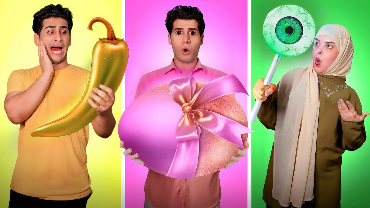 تحدي صندوق الحظ بنفس لون ملابسنا !! 🩷💛💚 ( شاهد العقاب )