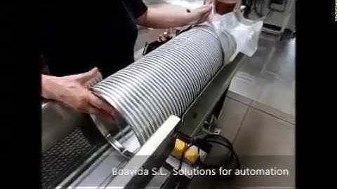 Semi automatic lid bagging machinery output oven lid inspector & ejector