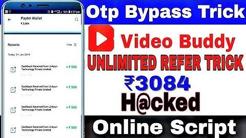Video Buddy H@CK TRICK || UNLIMITED REFER TRICK || MOD APK BY KUMAR