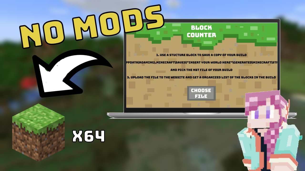 Counting Blocks Mod I Created a Block Counting Website For Vanilla Minecraft!! - YouTube