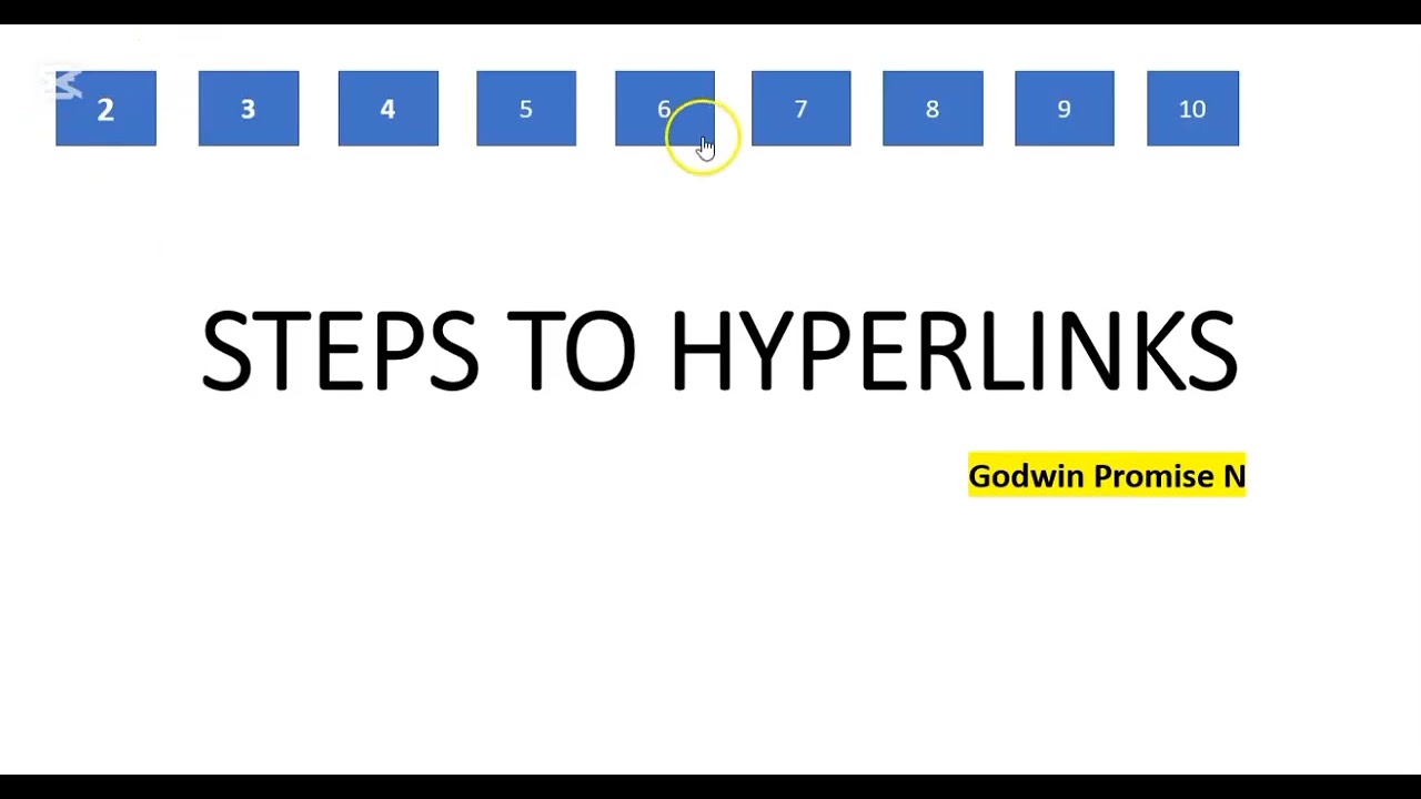 The easiest method to hyperlink presentations