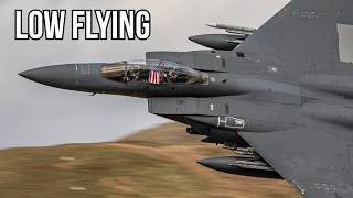 USAF F-15s & RAF Typhoons Low Flying at the Mach Loop