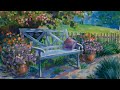 Как нарисовать лавочку в саду гуашью/How to paint a bench in the garden using gouache