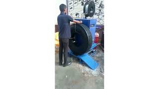 Vertical Semi-Automatic Strapping Machine With Ramp Heavy-Duty Packaging Solution.