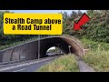 Hammock Stealth Camp above a road Tunnel under the Motorway - UK Wild Camping