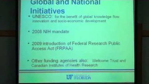 Judith Russell, "Open Access and New Initiatives o...