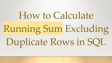 How to Calculate Running Sum Excluding Duplicate Rows in SQL