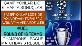 Şampiyonlar Ligi 6.Hafta Sonunda Son 16Ya Kalanlar Avrupa Ligine Gidenler Ve Avrupaya Veda Edenler