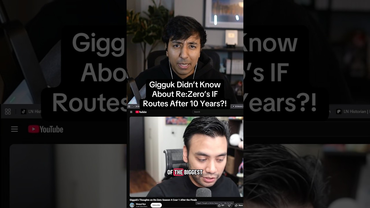 Gigguk Didn’t Know About Re:Zero’s IF Routes After 10 Years?! #rezero #anime #isekai #manga