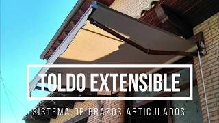 toldo extensible de brazos articulados