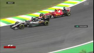 Räikkönen: ''Force India almost took my front wing'' Brazil GP 2015