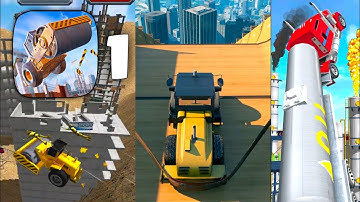 Construction Ramp Jump Gameplay Playthrough