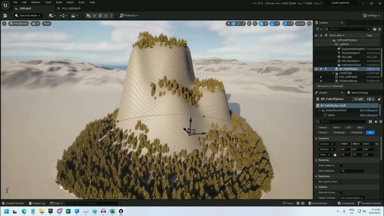 Unreal Engine 5.2 PCG Tutorial - Scaling Points Near Cliff Edges - YouTube