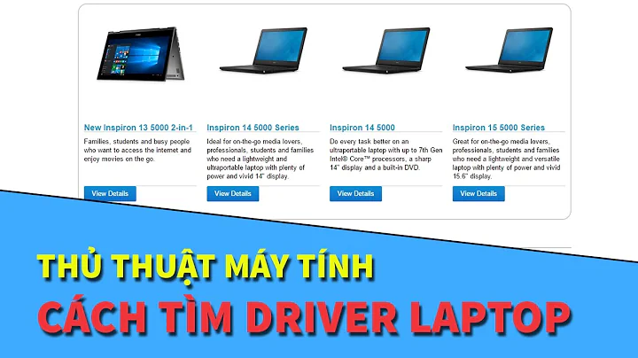Hướng dẫn cách tìm và download driver laptop Dell Inspiron
