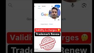 Trademark Validity, Renewal &amp; Charges 🔥 #trademark #renewal #brand #ecommerce