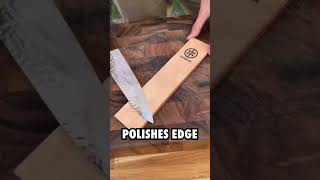 Stropping a Miyabi Knife to get a razor sharp edge #tumblerusa #knifesharpening