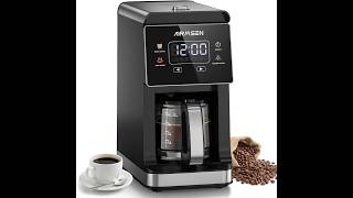 AIRMSEN Grind & Brew Coffee Maker with Built-in Grinder, Programmable Single Serve Coffee