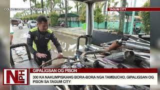 300 ka nakumpiskang bora-bora nga tambucho, gipaligsan og pison sa Tagum City