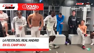 La fiesta del Real Madrid en el vestuario del Camp Nou