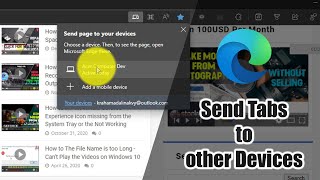 how to send tabs to other devices with microsoft edge on windows 10/11