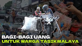 RIDING PAKAI NINJA H2 SAMBIL BAGI-BAGI UANG UNTUK WARGA TASIKMALAYA