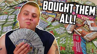 BUYING ALL THE TICKETS IN THE LOTTERY MACHINE! Did We Make A Profit?