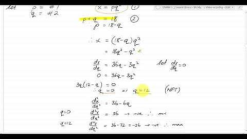 Mathematical Methods - U4T1 - The second derivative video 4