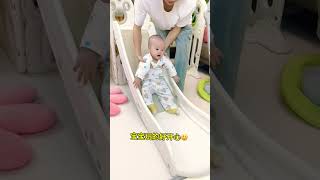 Baby’s First Slide Ride! 🛝✨