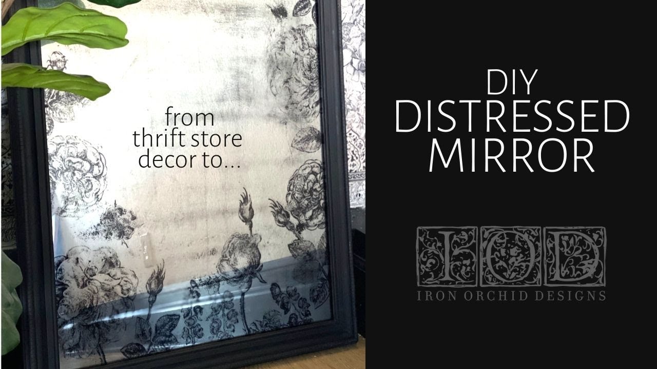 How To DIY Antique Mirror Frame With Gilding Wax - Open Doors Open Hearts