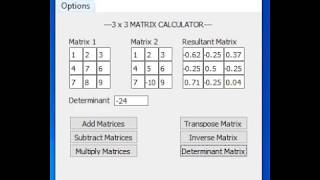 Matrix Calculator using PyQt5 screenshot 1