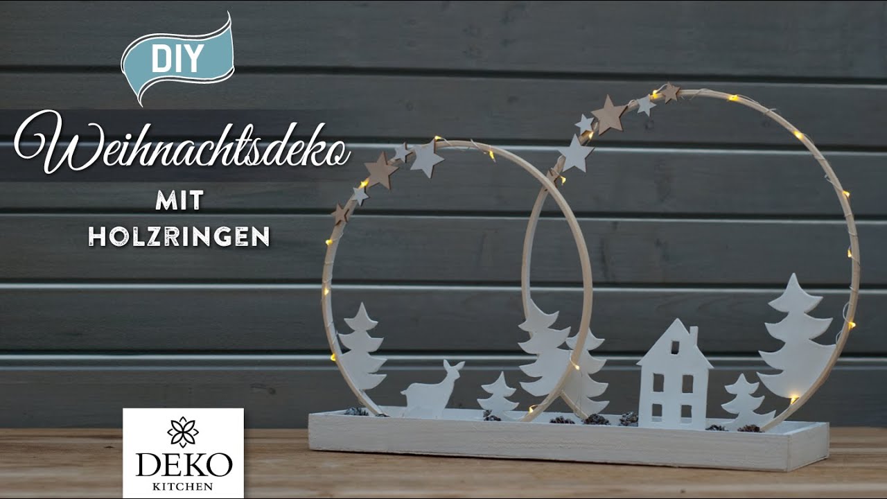 DIY: schlichte Weihnachtsdeko mit Holzringen gestalten – Deko-Kitchen:  Schöne Deko selber machen | Esther Straub
