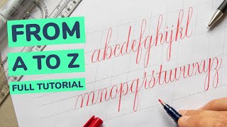 Calligraphy Alphabet For Beginners - a to z With Brush Pen (Tutorial)